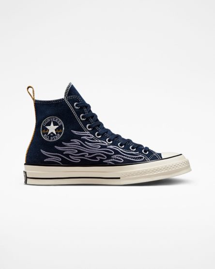 Men's Converse Chuck 70 Workwear Denim High Top Shoes Obsidian / Indigo | AU C3690K